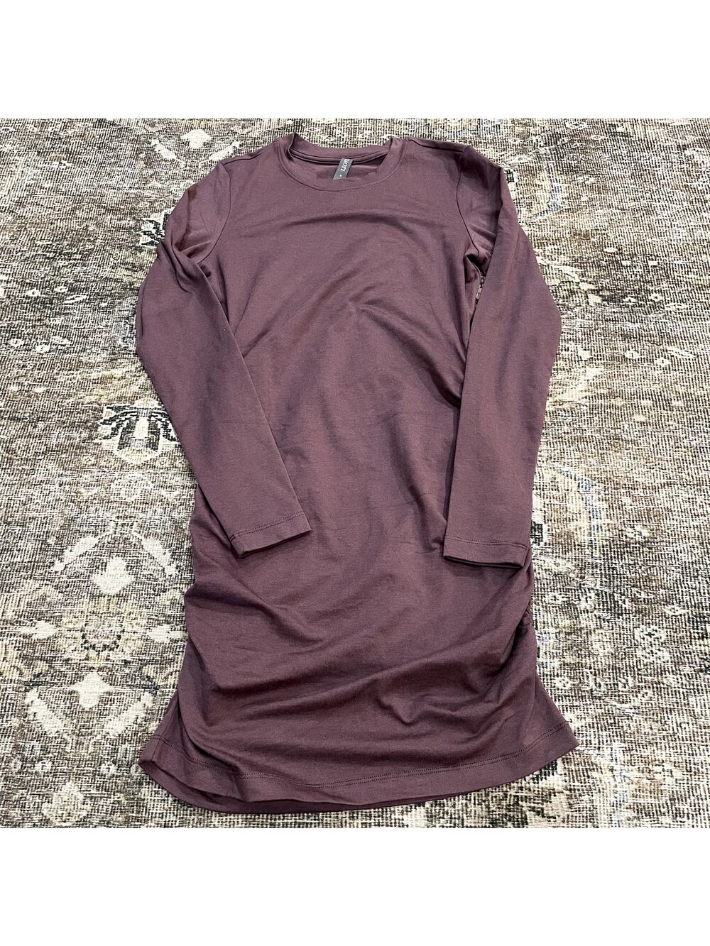Vuori long Sleeve Halo Essential Dress Elderberry Heather Women's Size Small